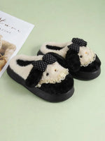 Load image into Gallery viewer, Heleey Midnight Lace Bow Slippers