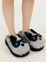 Load image into Gallery viewer, Heleey Midnight Cool Pup Plush Slippers