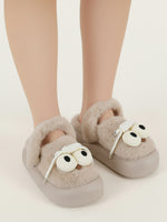 Load image into Gallery viewer, Heleey Goofy Eyes Plush Cozy Slippers