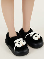 Load image into Gallery viewer, Heleey Midnight Goofy Eyes Plush Slippers