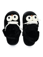 Load image into Gallery viewer, Heleey Midnight Goofy Eyes Plush Slippers