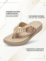 Load image into Gallery viewer, Heleey Golden Glow Comfort Flip-Flops