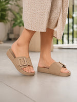 Load image into Gallery viewer, Heleey Beige Weave Comfort Slides