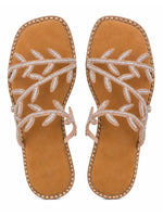 Load image into Gallery viewer, Heleey Crystal Vine Flat Sandals