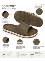 Load image into Gallery viewer, Olive Ease Comfort Slides