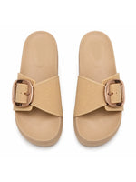 Load image into Gallery viewer, Beige Glow Buckle Slides