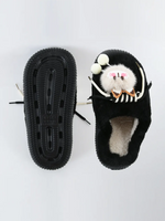 Load image into Gallery viewer, Heleey Black Cozy Kitty Plush Slippers
