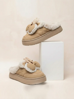 Load image into Gallery viewer, Heleey Fluffy Bow Comfort Slippers