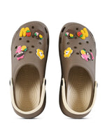 Load image into Gallery viewer, Heleey Brown Crocs with Cute Sticker