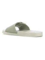 Load image into Gallery viewer, Heleey Green Textured Rubber Sliders With Buckle