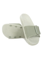Load image into Gallery viewer, Heleey Green Textured Rubber Sliders With Buckle