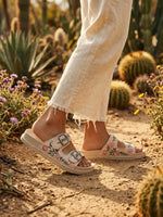 Load image into Gallery viewer, Heleey Blossom Buckle Comfort Slides