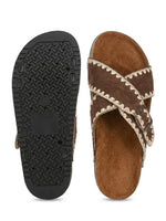 Load image into Gallery viewer, Heleey Rustic Cross Comfort Slides