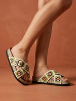 Load image into Gallery viewer, Heleey Meadow Muse Cross Slides