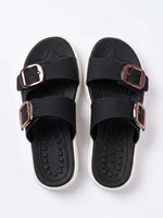 Load image into Gallery viewer, Heleey Midnight Luxe Buckle Slides