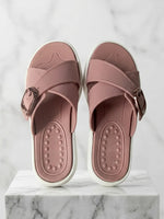 Load image into Gallery viewer, Heleey Blush Radiance Buckle Slides