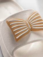 Load image into Gallery viewer, Ivory Bow Bliss Slides