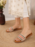 Load image into Gallery viewer, Blush Glow Embellished Slides