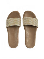 Load image into Gallery viewer, Open Toe Glittering Strap Slip-On Flats