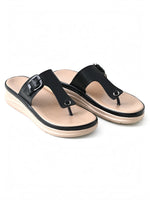 Load image into Gallery viewer, Slip-On Platform Sandals with Toe Loop