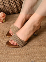 Load image into Gallery viewer, Heleey Twinkle Bronze Beaded Flat Slides