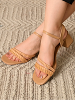 Load image into Gallery viewer, Heleey Everyday Style Comfort Tan Heels