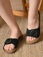 Load image into Gallery viewer, Heleey Black Elegant Women's Wedge Sandals