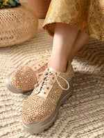 Load image into Gallery viewer, Heleey Elegant Hand-Embroidered Bridal Sneakers