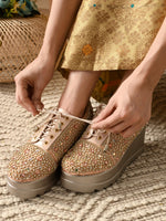 Load image into Gallery viewer, Heleey Elegant Hand-Embroidered Bridal Sneakers