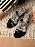 Load image into Gallery viewer, Heleey Sparkle Step Ethnic Heels