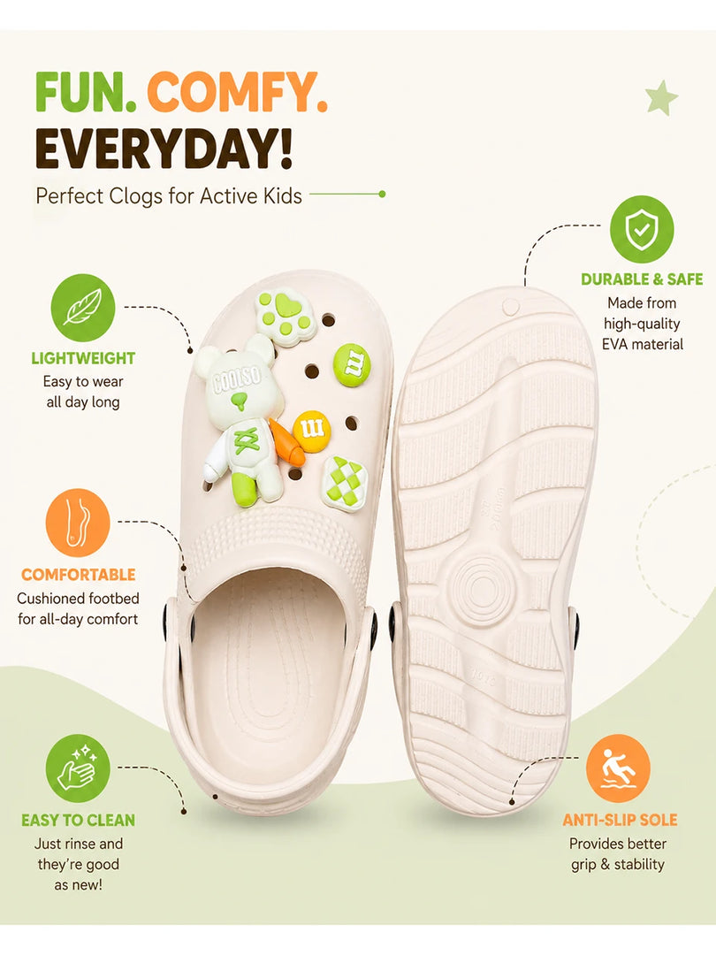 Heleey Bunny Bloom Kids Comfort Clogs
