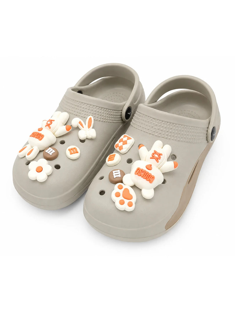 Heleey Creamy Cuddle Kids Clogs