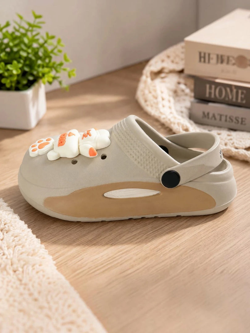 Heleey Creamy Cuddle Kids Clogs