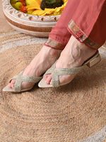 Load image into Gallery viewer, Heleey Golden Gleam Block Heels