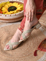 Load image into Gallery viewer, Heleey Golden Gleam Block Heels