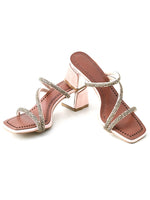 Load image into Gallery viewer, Faeezah Elegant Cream Block Heels