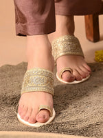 Load image into Gallery viewer, Heleey Golden Elegance Slip-On Sandals