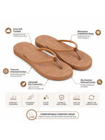 Load image into Gallery viewer, Heleey Golden Glow Comfort Flip Flops