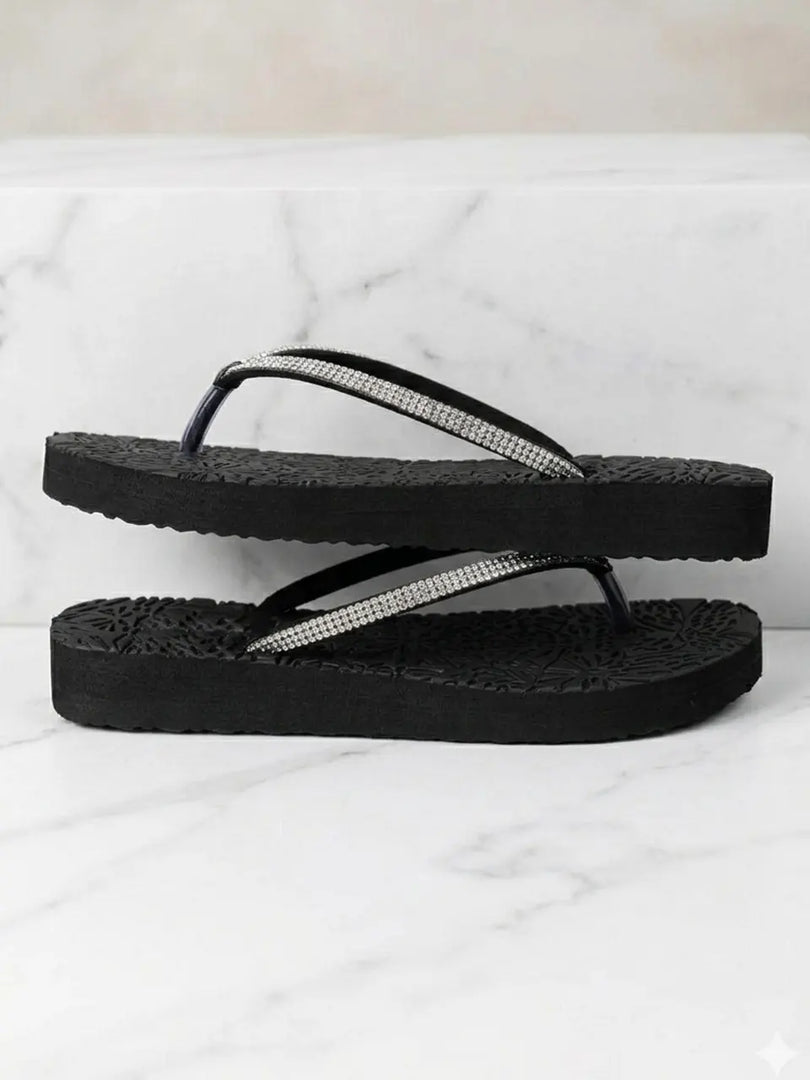 Heleey Midnight Spark Flip Flops