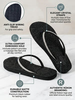 Load image into Gallery viewer, Heleey Midnight Spark Flip Flops