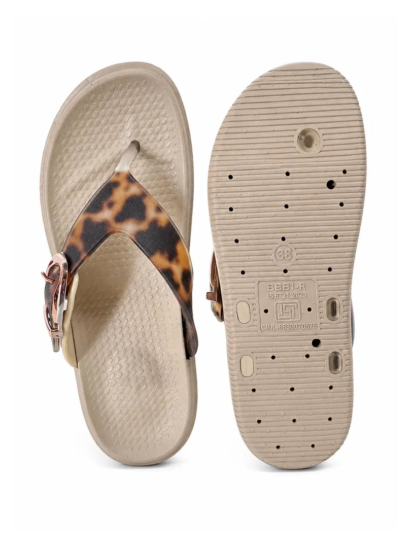 Heleey Sandstone Safari Flip Flops