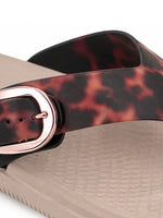 Load image into Gallery viewer, Heleey Cocoa Luxe Buckle Flip Flops