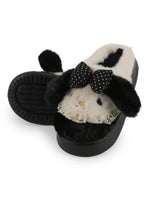 Load image into Gallery viewer, Heleey Midnight Lace Bow Slippers