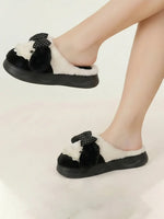 Load image into Gallery viewer, Heleey Midnight Lace Bow Slippers