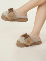 Load image into Gallery viewer, Heleey Cocoa Lace Puppy Slippers