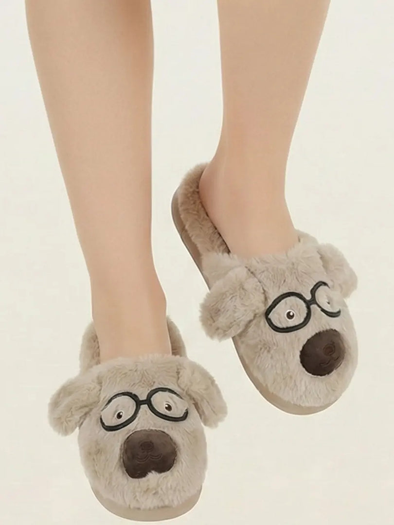 Heleey Creamy Pup Comfort Slides