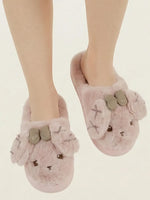 Load image into Gallery viewer, Heleey Blush Bunny Snuggle Slides