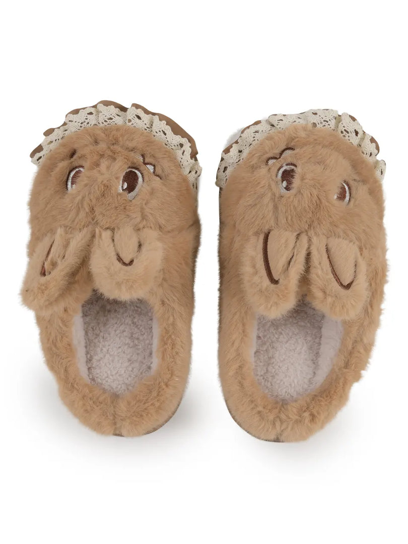Heleey Caramel Bunny Cozy Slippers
