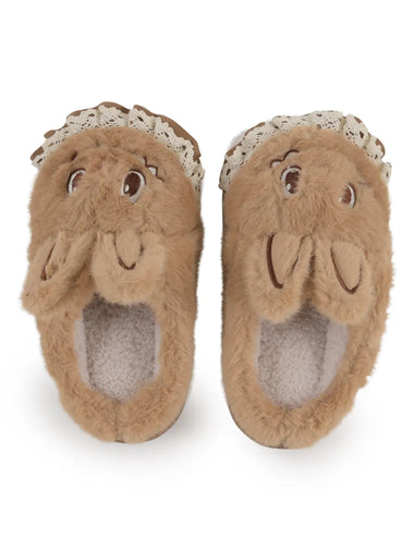 Heleey Caramel Bunny Cozy Slippers