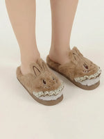 Load image into Gallery viewer, Heleey Caramel Bunny Cozy Slippers